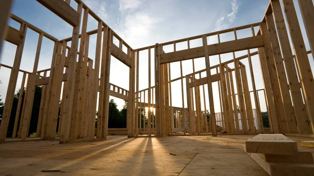 Residential home framing during new construction phase in Baton Rouge, Louisiana